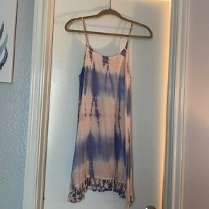 Spaghetti Strap Tie-dye Dress